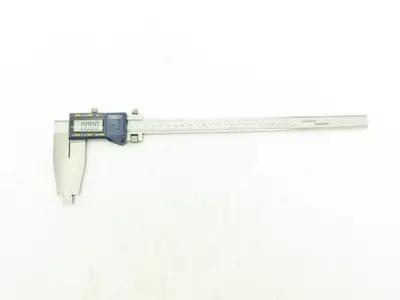 Fowler 54-100-312-0 Xtra-Range Digital Caliper 12" 300mm Nib Jaws *Cracked Glass