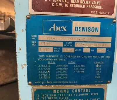 USED 1980 ABEX DENISON FH12-10MC304FSI-97032