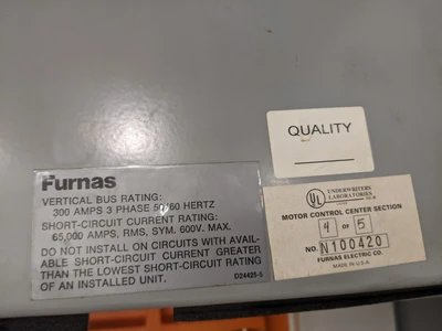 USED SIEMENS NUMBER: MXD63S800A