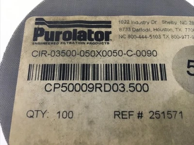 NEW Purolator CP50009RD03.500
