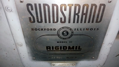 Used 1960 SUNDSTRAND #33 RIGIDMIL Horizontal & Vertical Ram Type Mills Pennsylvania US | Hadanich Machine #1443622
