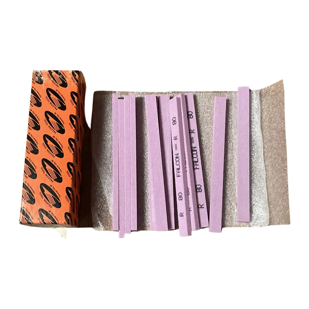 Falcon Tool "R" Abrasive Roughing Stone 1/4" x 1/2" x 6" Fast Cutting 12 Pack