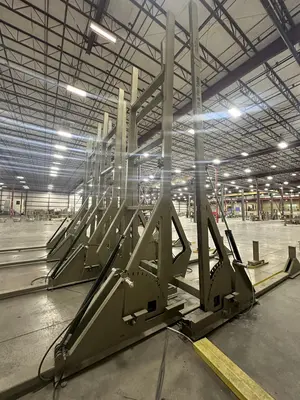 20' X 20' TRIAD HYDRAULIC TILT & FLIP OVER TABLE: FOR PREFAB WALLS OR PANELS: STOCK #22685