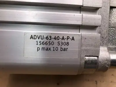 FESTO ADVU-63-40-A-P-A Double Acting Air Cylinder 145PSI 63mm Bore 40mm Stroke
