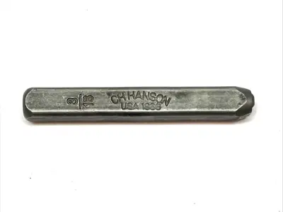 USED CH HANSON NUMBER STEEL STAMP SET 3/16" HAND GROUND NUMBERS SET OF 9