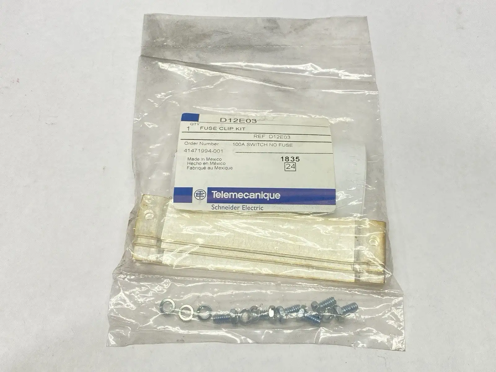 D12E03 | Telemecanique  Fuse Clip Kit 100A - New
