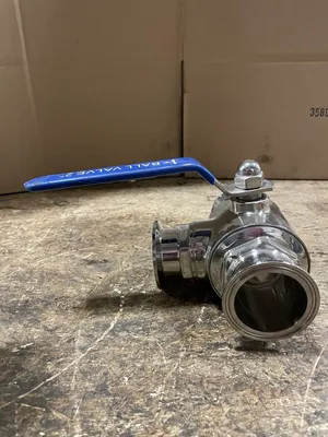 QiiMii 2” 304 Stainless Steel Manual 3-Way Tri-Clover Clamp Sanitary Tee Valve