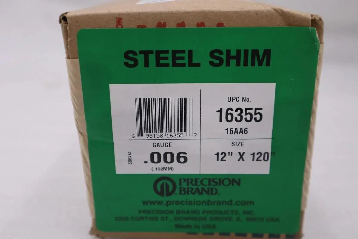 NEW Precision Brand 16355 Shim Stock Roll Cold Low Stl STOCK H42