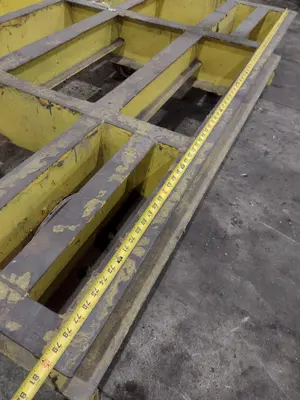16 TON (32,000 LBS) x 46" x 80" HEAVY DUTY RAIL MOUNTED PORTABLE TRANSFER CART: YOBRO #24227