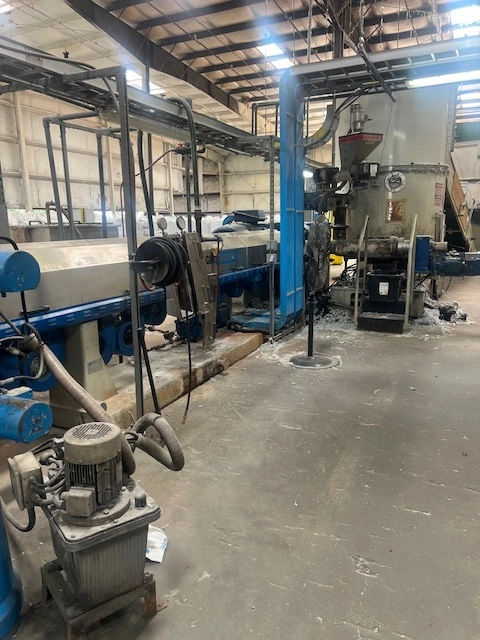 Gamma Meccanica GM 160 37 D Compac Extrusion Line w/Vecoplan RG60/200 U XL FF T Film & Fiber Shredder