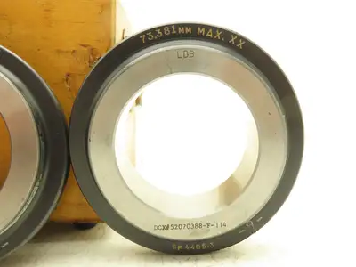 Samsomatic LTD STA #11 Bore Ring Guage Set MIN 73.3550 MEAN 73.3680 MAX 73.3810