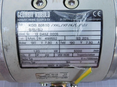 Used GEORGII KOBOLD _UNKNOWN_ Servo Motors Texas US | OCO Industrial #1600530