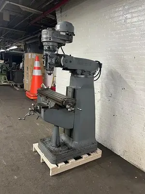 Bridgeport 9" x 32" 1 HP, 8-Speed Ram Type J-Head Vertical Milling Machine & R8 Collets