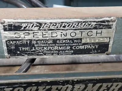 The Lockformer Company 125" / 16 Gauge Notcher