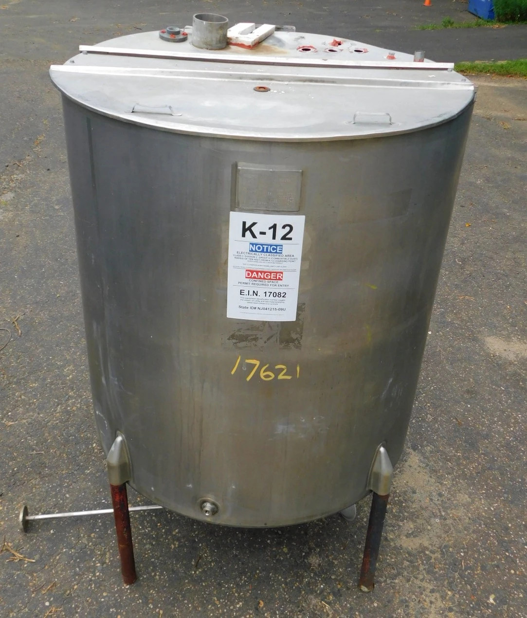 Used WILL FLOW 525 GALLON Stainless Steel Tanks New Jersey US | Champion Trading Corporation #1325170