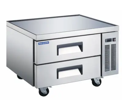 Magic Chef 48 IN WIDE, 9.3 CU FT. 2-DRAWER CHEF BASE COMMERCIAL REFRIGERATOR IN STAINLESS STEEL