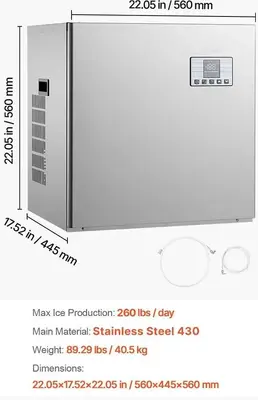260LB ICE CUBE MACHINE HEAD - WARRANTY - BRAND NEW