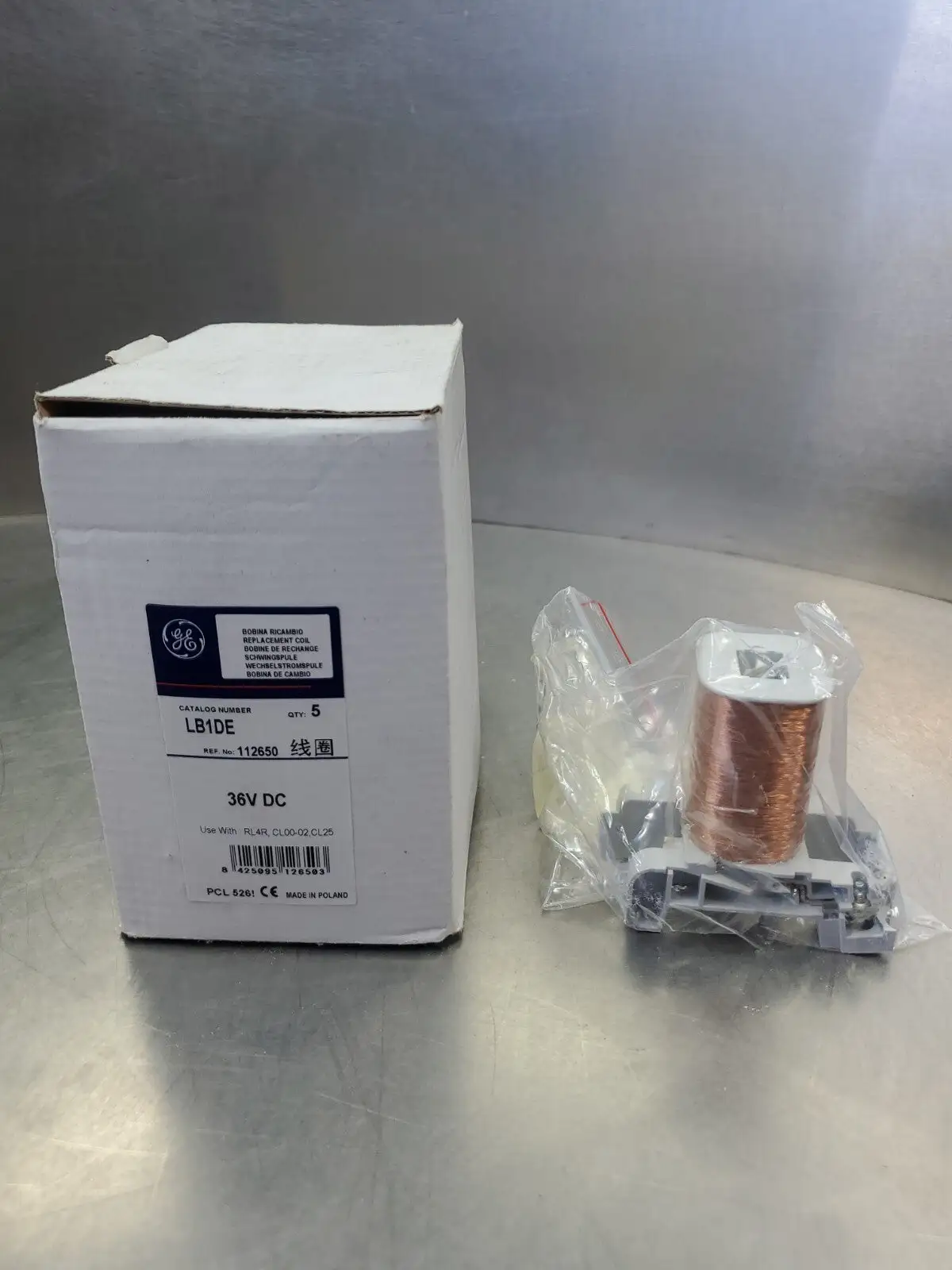 GE LB1DE 36VDC Contactor Replacement Coil. 4D
