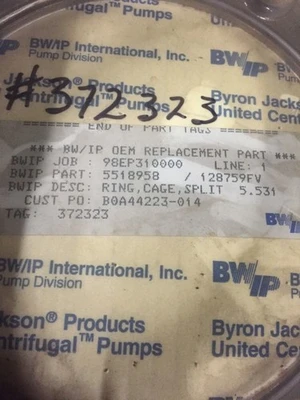 New | in-Stock Flowserve 5518958 128759FV Pump Parts Indiana US | J&J Industrial Supply #504937