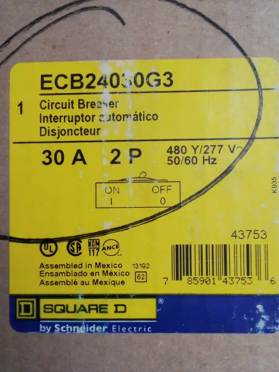 Used Square D Square D ECB24030G3 Circuit Breaker Circuit Breakers US | Infinity wholesale & Supply LLC #1305706