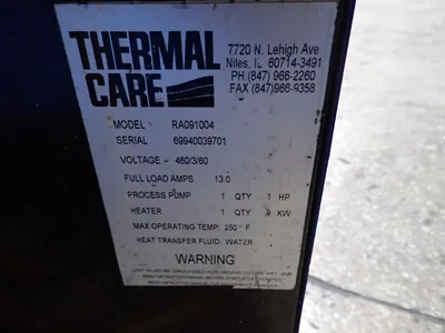 Used THERMAL CARE RA091004 Misc Plastics Equipment Ohio US | HGR 24 #867320