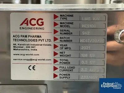 Used ACG _UNKNOWN_ Capsule Fillers Ohio US | Federal Equipment Company #1339971