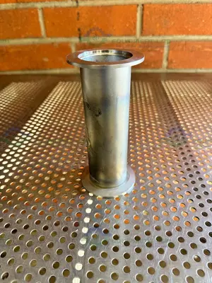 Used 3 WAY STAINLESS STEEL KF 50 TO KF 16/10 NIPPLE VACUUM FITTING Valves/Fittings California US | Equipment Lab #1317049
