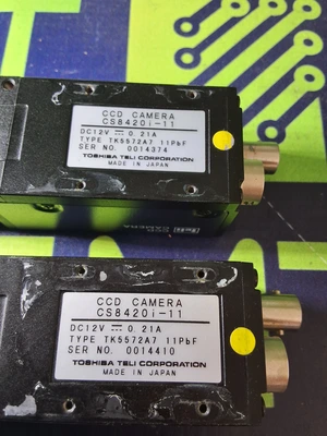 TOSHIBA CCD CAMERA CS8420i-11 WITH LENS - LOT OF 2 -