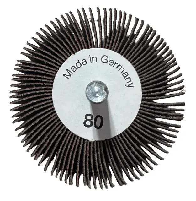 Wendt 2-1/2" x 1/2" x 1/4" Mounted Flap Wheel 80 Grit Aluminum Oxide 10 Pack