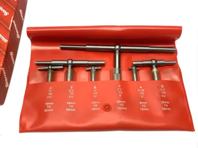 New | in-Stock Starrett Telescoping Gage Set (6) A,B,C,D,E,F In Case, 5/16" to 6" Bore Gages Michigan US | Maverick Industrial Sales #1402281