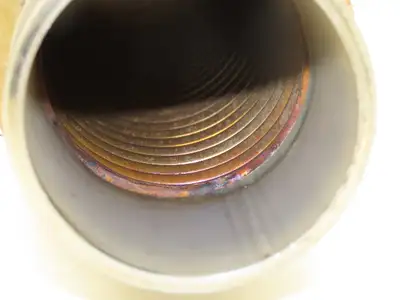 24" Braided Copper Bronze Flex Hose 2-1/2" NPT Stainless Ends  40W316L
