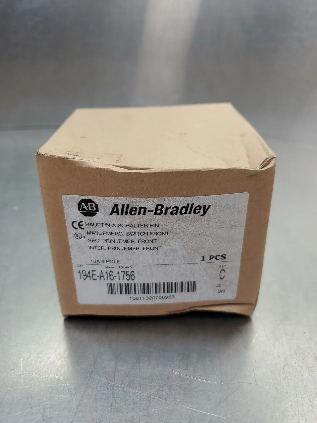 ALLEN BRADLEY 194E-A16-1756 Ser. C Main/Emergency Switch Kit. 4D-24