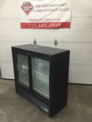 True GDM-41SL-60-HC-LD 47” Two Section Glass Door Merchandiser, (2) Sliding Door