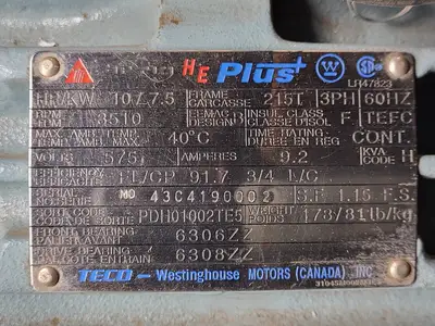 USED TECO-WESTINGHOUSE PDH01002TE5