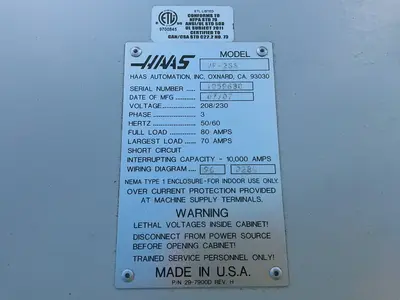Used 2007 HAAS AUTOMATION VF2SS Vertical Machining Centers Ohio US | HGR 24 #1548070