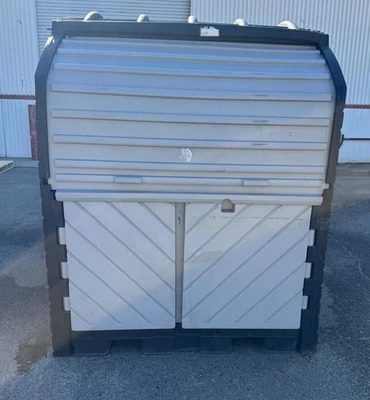 Roll Top Hardcover Spill Pallet PIG PAK901-BWG-AWO 75 Gal Plastic Storage Drums
