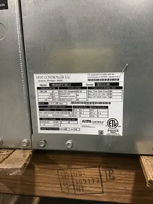 Heat Controller LLC HBH048A3C30CLS Water Source Heat Pump 3PH