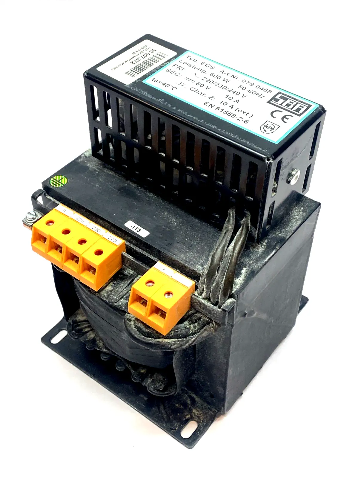 USED SBA 600W 60V 10A SAFETY ISOLATING TRANSFORMER 220/240V