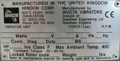NEW INVICIA ULBK/26-14/4/01/60/UA INDUSTRIAL VIBRATOR 261339 ULBK261440160UA