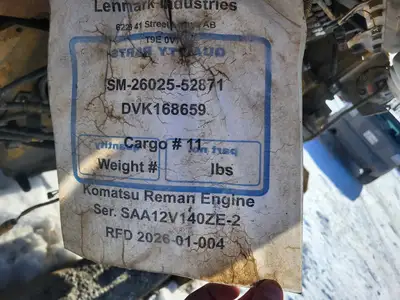 Used KOMATSU SAA12V140ZE-2 Diesel Engines British Columbia CA | Lenmark #836648