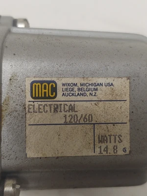 NEW MAC VALVES INC 501F-01-1