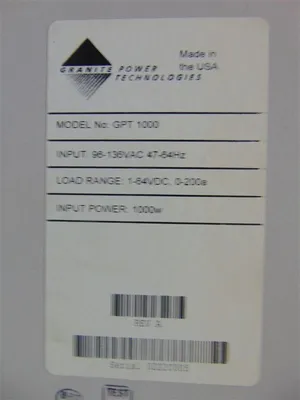 Granite / SBS GL-1000 Battery Capacity Tester 1000 Watts GPT-1000 New NIB
