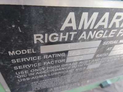 160 HP @ 1750 RPM, Amarillo #A32, right angle fan drive, 7.89:1 Ratio
