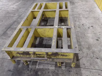 16 TON (32,000 LBS) x 46" x 80" HEAVY DUTY RAIL MOUNTED PORTABLE TRANSFER CART: YOBRO #24226