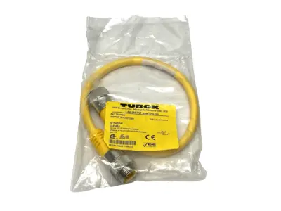 NEW TURCK DOUBLE END POWER CABLE MALE TO FEMALE 7/8" U-49463