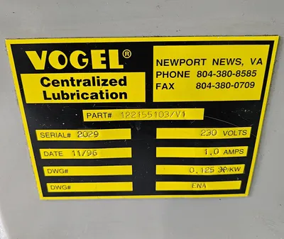 VOGEL 122-155-103/V1 Lubrication Pumps | Great American Equipment Company (5)