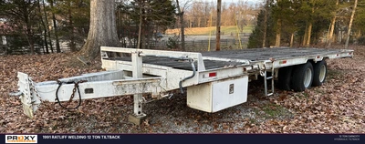 Used 1991 RATLIFF WELDING 12 TON TILTBACK Tiltbed Trailers Kentucky US | Proxy Equipment #1384925