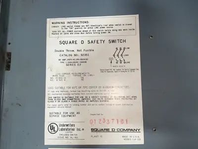 Used SQUARE D 92351 Disconnects Ohio US | HGR 24 #1488498
