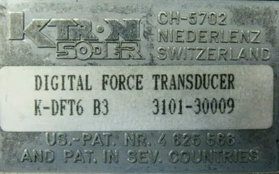 USED K-TRON CH-5702 DIGITAL FORCE TRANSDUCER K-DFT6-B3 3101-30009 3101-00072