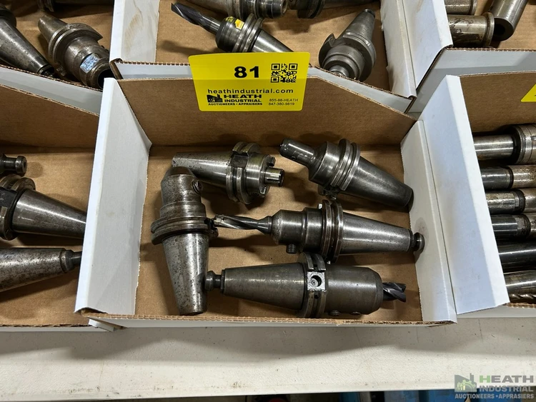 Used _UNKNOWN_ (5) ASSORTED CAT40 TOOL HOLDERS WITH TOOLING CAT Holders Illinois US | Heath Industrial Auction Services #1549689